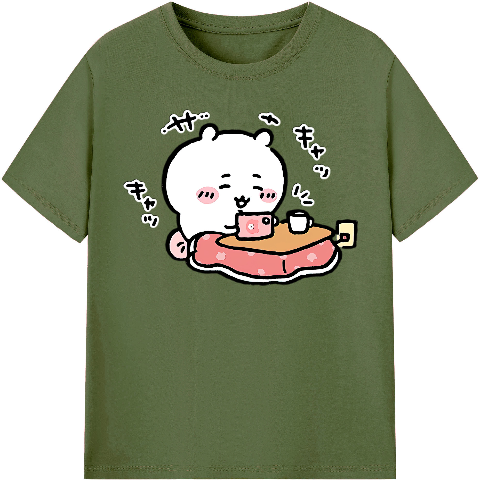 （画像用） ちいかわ ちいかわ Chii-kawa chiikawa 綿100％半袖Tシャツ（フロントプリント）